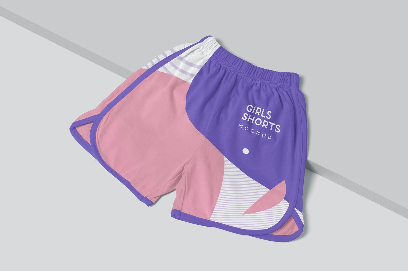 时尚女士运动短裤印花图案设计贴图样机 Female Shorts Mockups_img_2