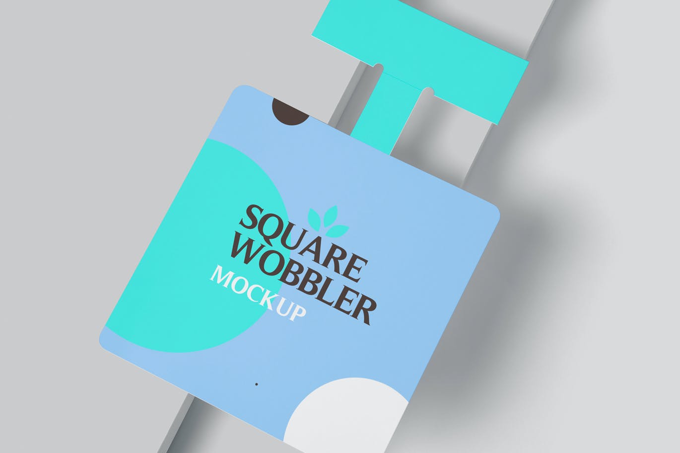 方形摇摆器公司促销印刷品设计贴图样机 Square Wobbler Mockups_img_2