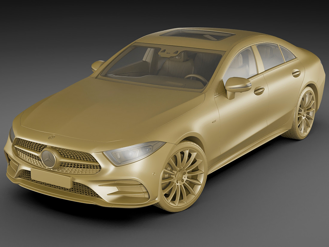 奔驰CLS 2019 AMG小汽车外观设计3D模型素材 Mercedes CLS AMG 2019 Edition 3D Model_img_2