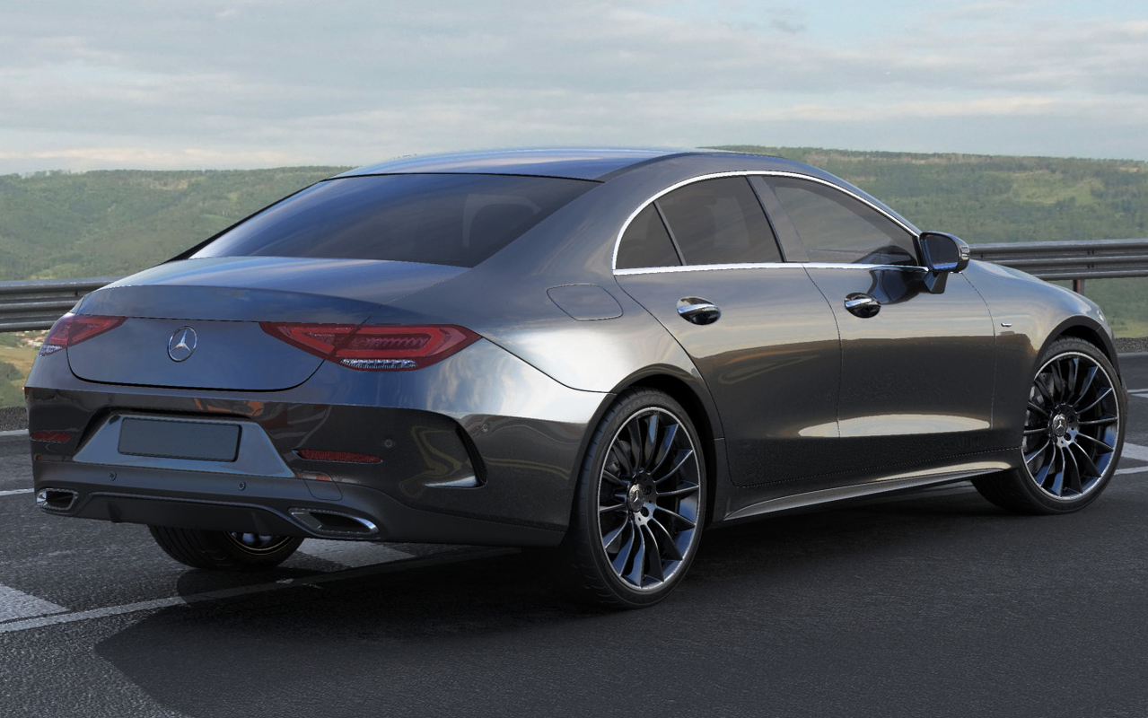 奔驰CLS 2019 AMG小汽车外观设计3D模型素材 Mercedes CLS AMG 2019 Edition 3D Model_img_2