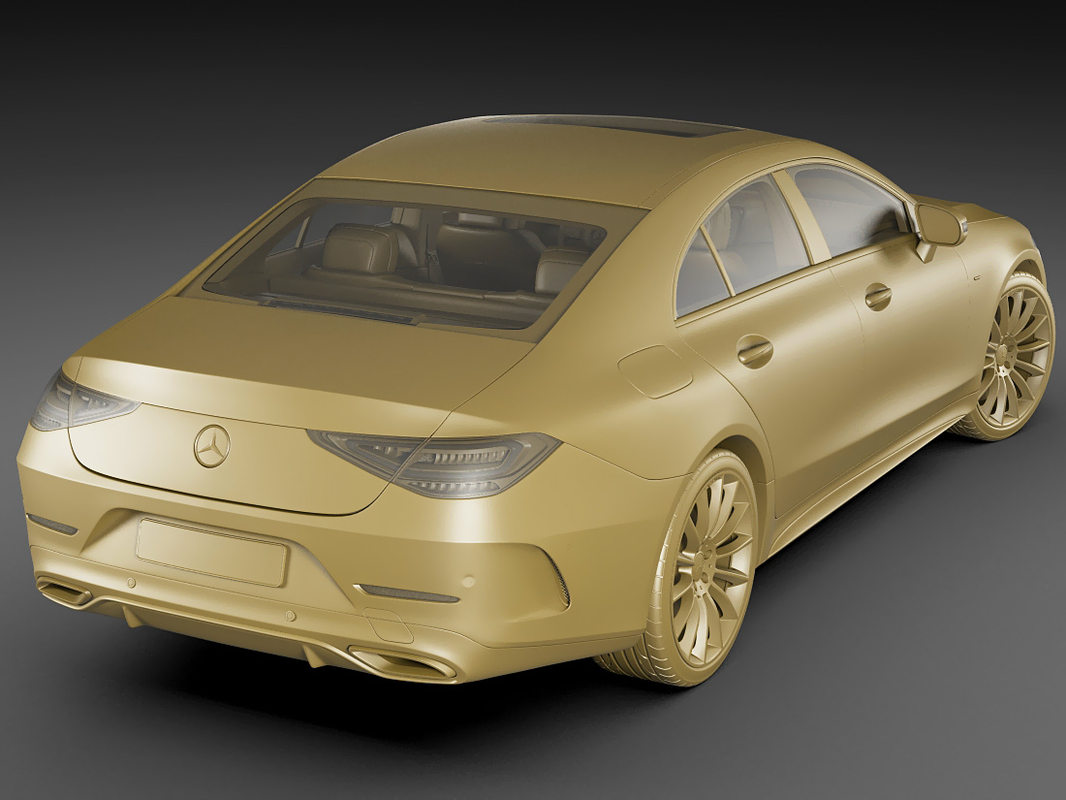 奔驰CLS 2019 AMG小汽车外观设计3D模型素材 Mercedes CLS AMG 2019 Edition 3D Model_img_2