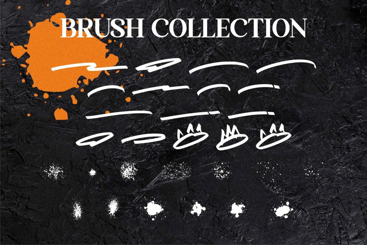 时尚海报品牌邀请函衬线英文字体素材 Black Brush Font LS_img_2
