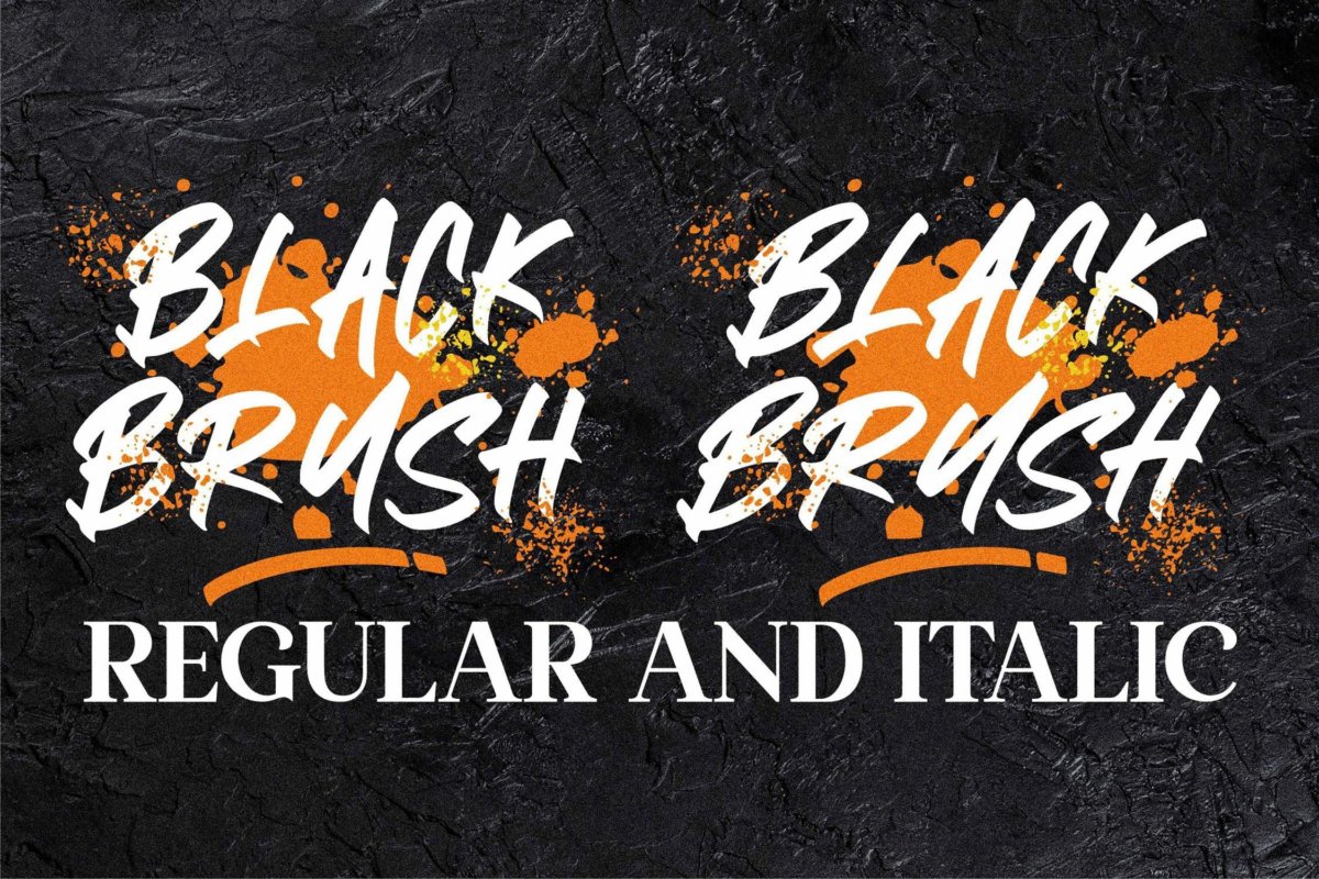 时尚海报品牌邀请函衬线英文字体素材 Black Brush Font LS_img_2
