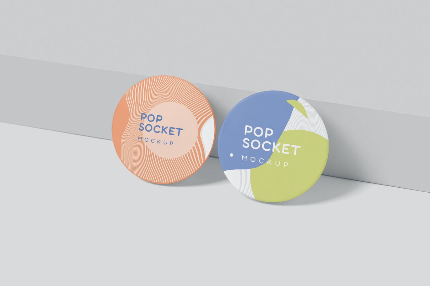 圆形回弹式插座设计贴图样机 Pop Socket Mockups_img_2