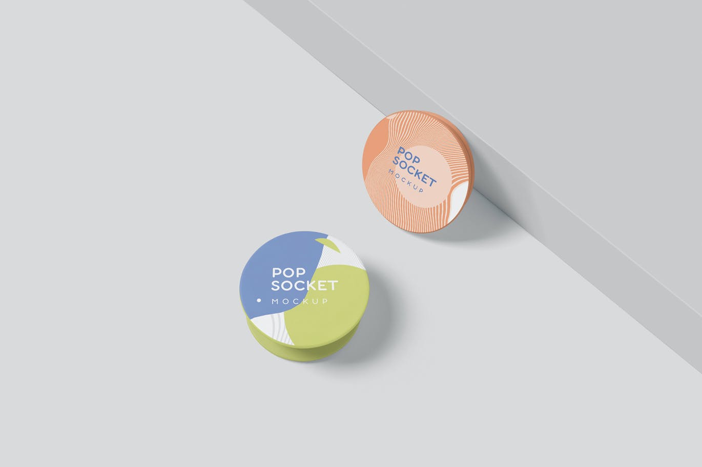 圆形回弹式插座设计贴图样机 Pop Socket Mockups_img_2