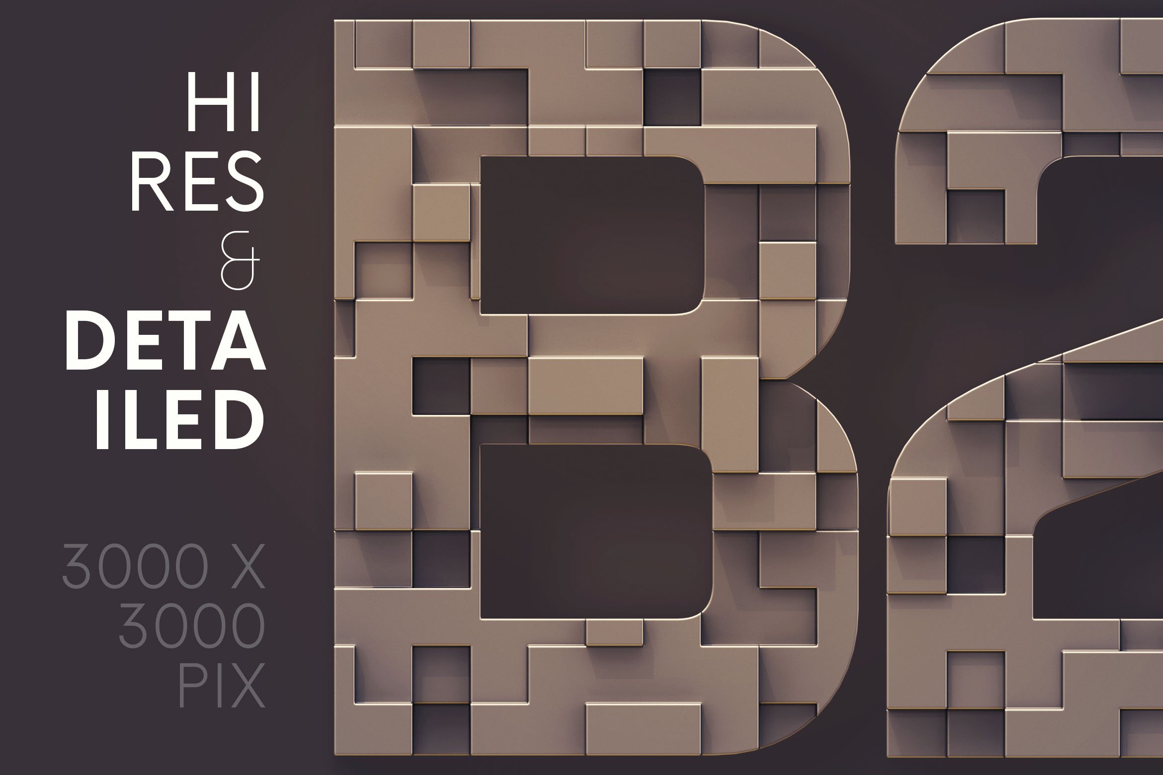 逼真未来3D几何创意字母PNG透明图片素材 Future Geometry - 3D Lettering_img_2