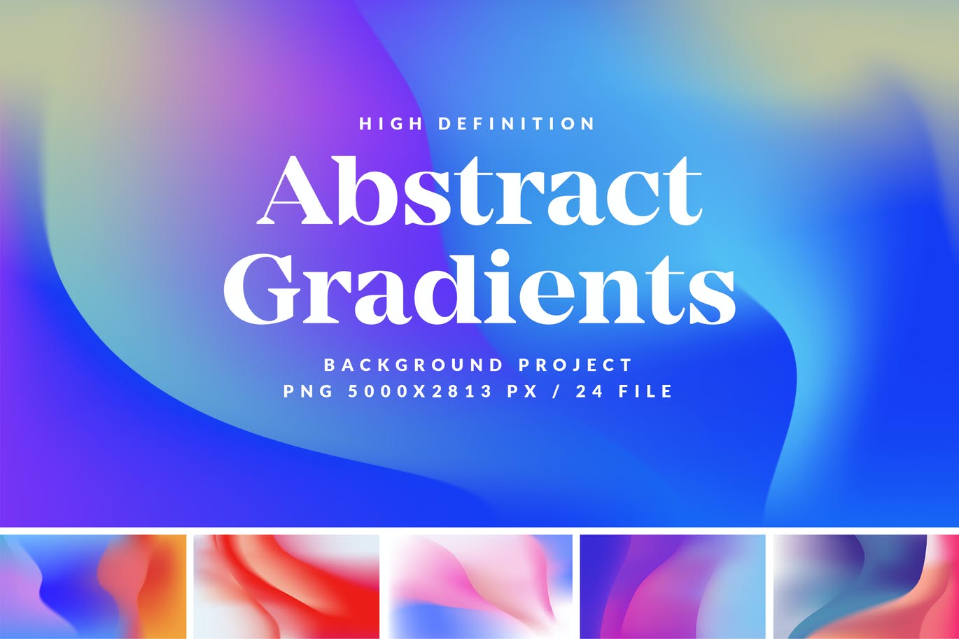 潮流抽象虹彩渐变噪点海报设计背景图片素材 Abstract Gradients Background_img_2
