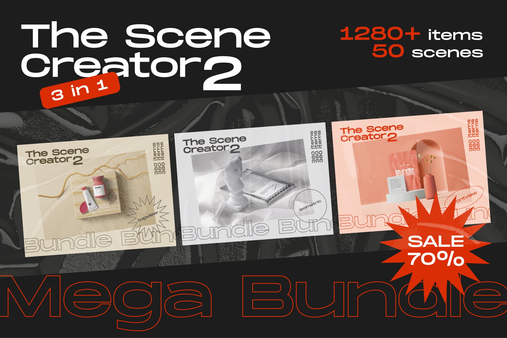 超大质感品牌文具包装VI设计场景展示Ps样机素材套装 The Scene Creator 2 - Bundle 3 in 1_img_2