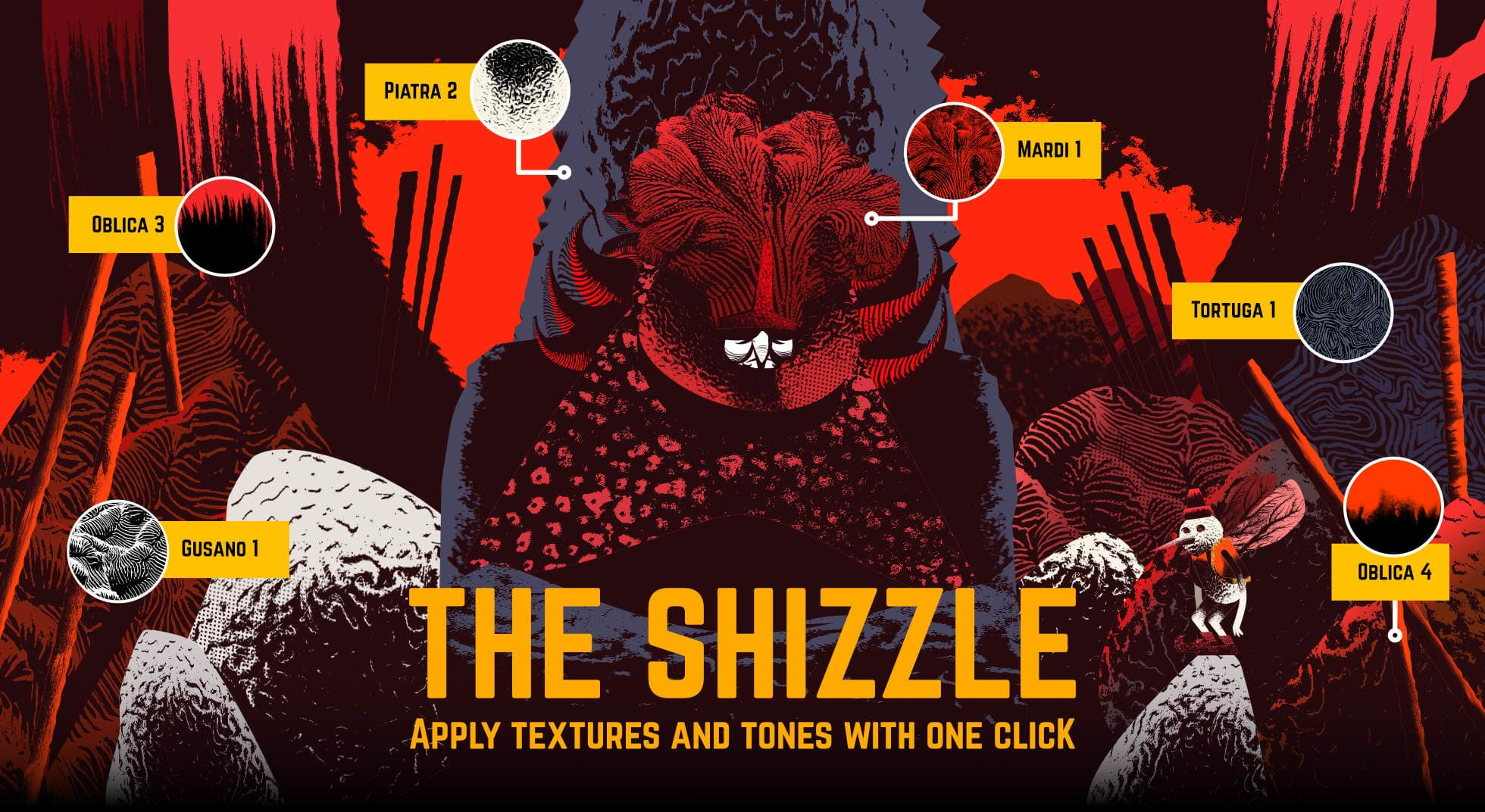 潮流复古做旧毛刺纹理艺术绘画Affinity Designer笔刷样式套装 The Shizzle Style and Brush Pack_img_2