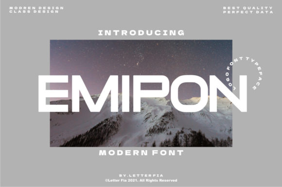 时尚海报标题徽标Logo设计无衬线英文字体素材 Emipon Font_img_2