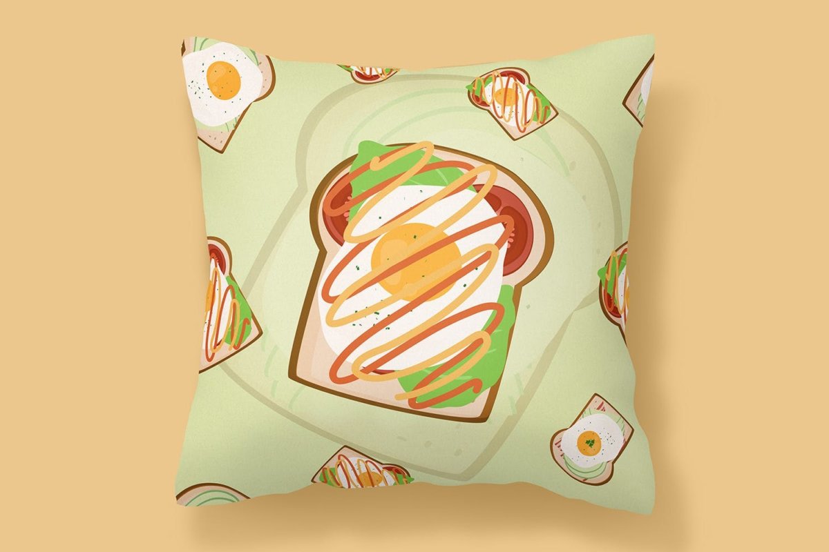 时尚三明治手绘插画PNG透明背景图片 Sandwich Seamless Pattern_img_2