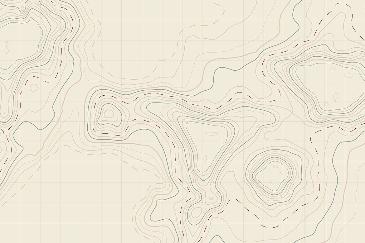 10款抽象地形图线条背景矢量设计素材 Topographic Map Backgrounds_img_2