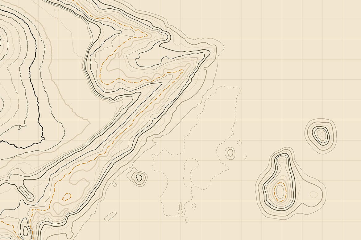 10款抽象地形图线条背景矢量设计素材 Topographic Map Backgrounds_img_2