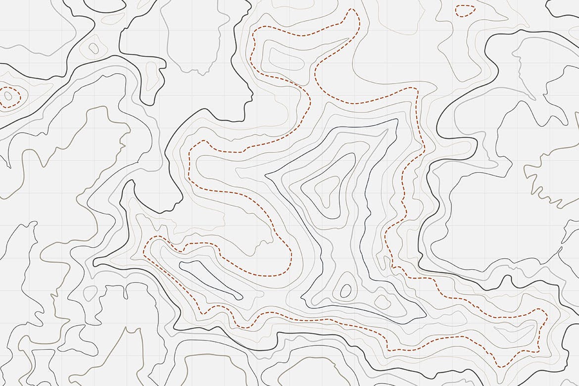 10款抽象地形图线条背景矢量设计素材 Topographic Map Backgrounds_img_2