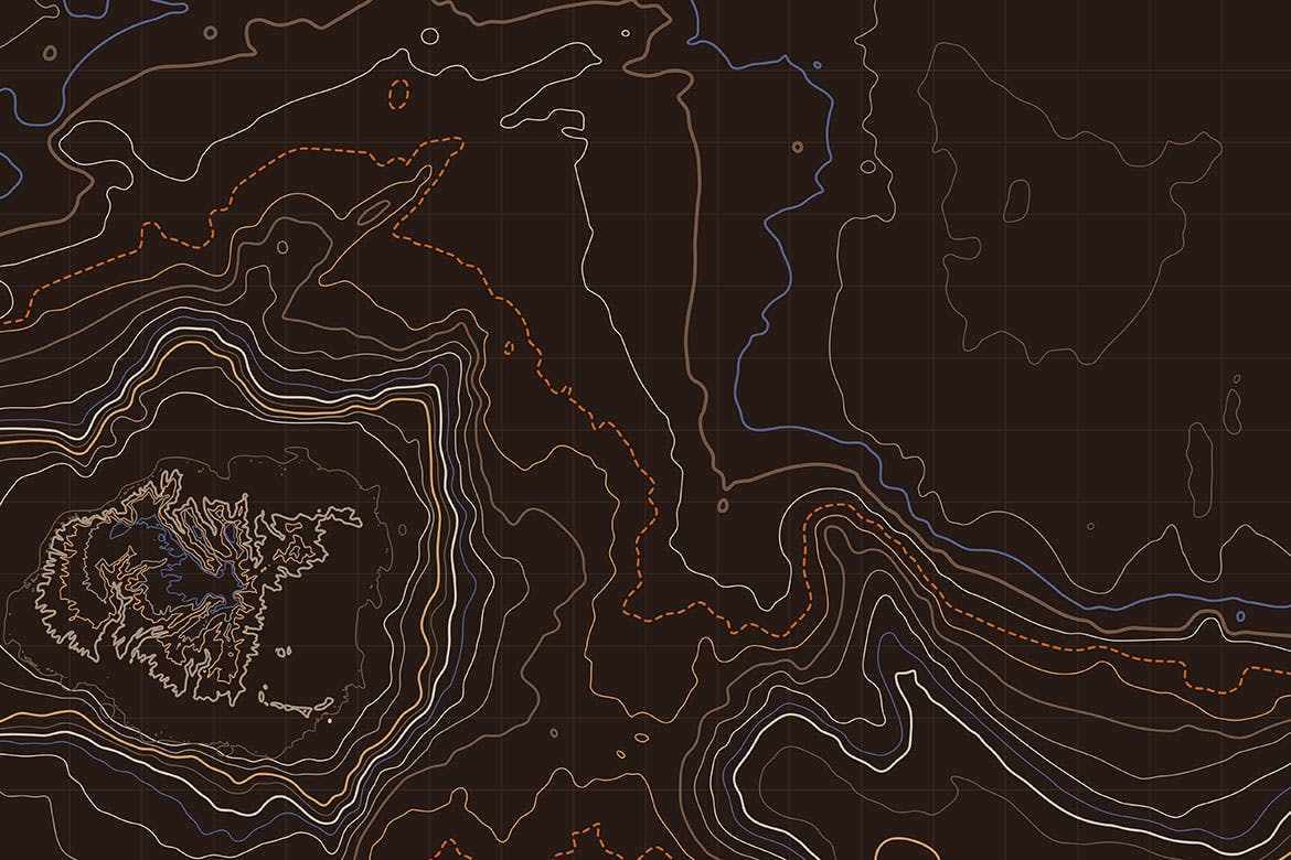 10款抽象地形图线条背景矢量设计素材 Topographic Map Backgrounds_img_2