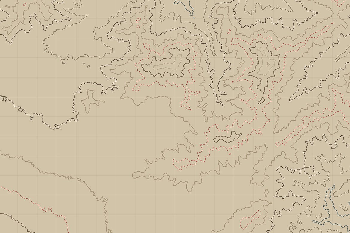 10款抽象地形图线条背景矢量设计素材 Topographic Map Backgrounds_img_2