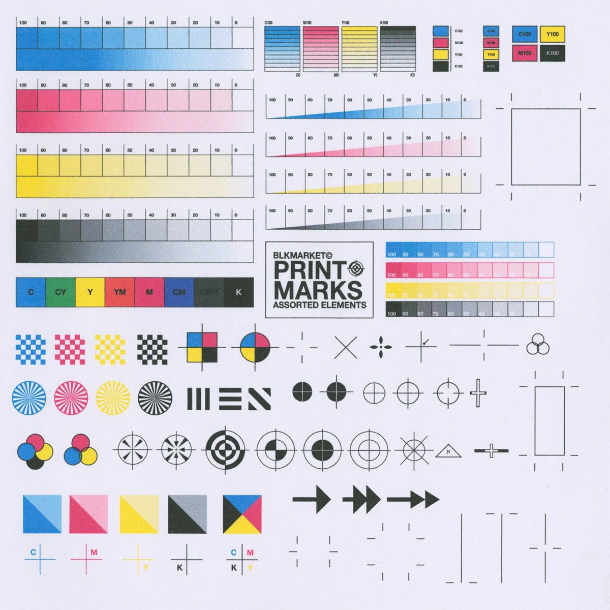 81款极简印刷商标注册色标规范图标AI矢量设计素材 Blkmarket - Print Marks - 80+ Assets_img_2