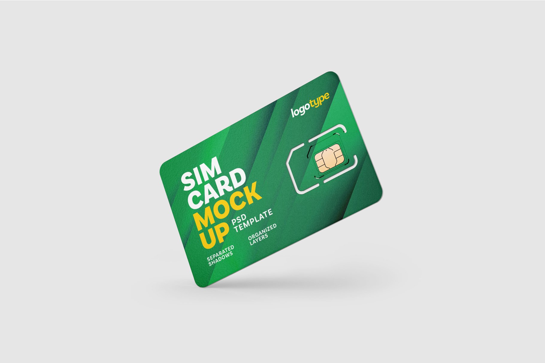 6款电信手机SIM卡设计贴图样机模板合集 Sim Card Mockup Set_img_2