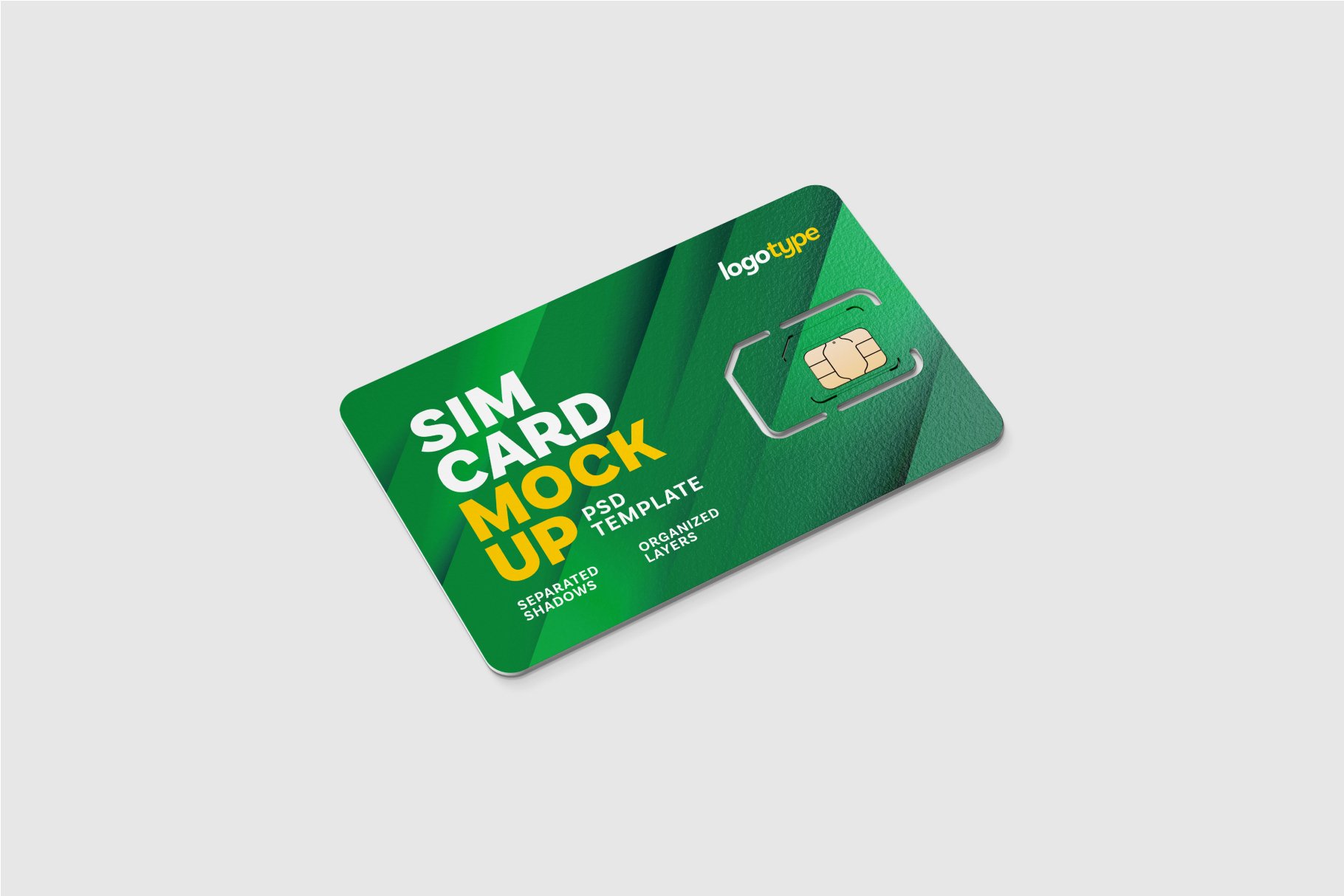 6款电信手机SIM卡设计贴图样机模板合集 Sim Card Mockup Set_img_2