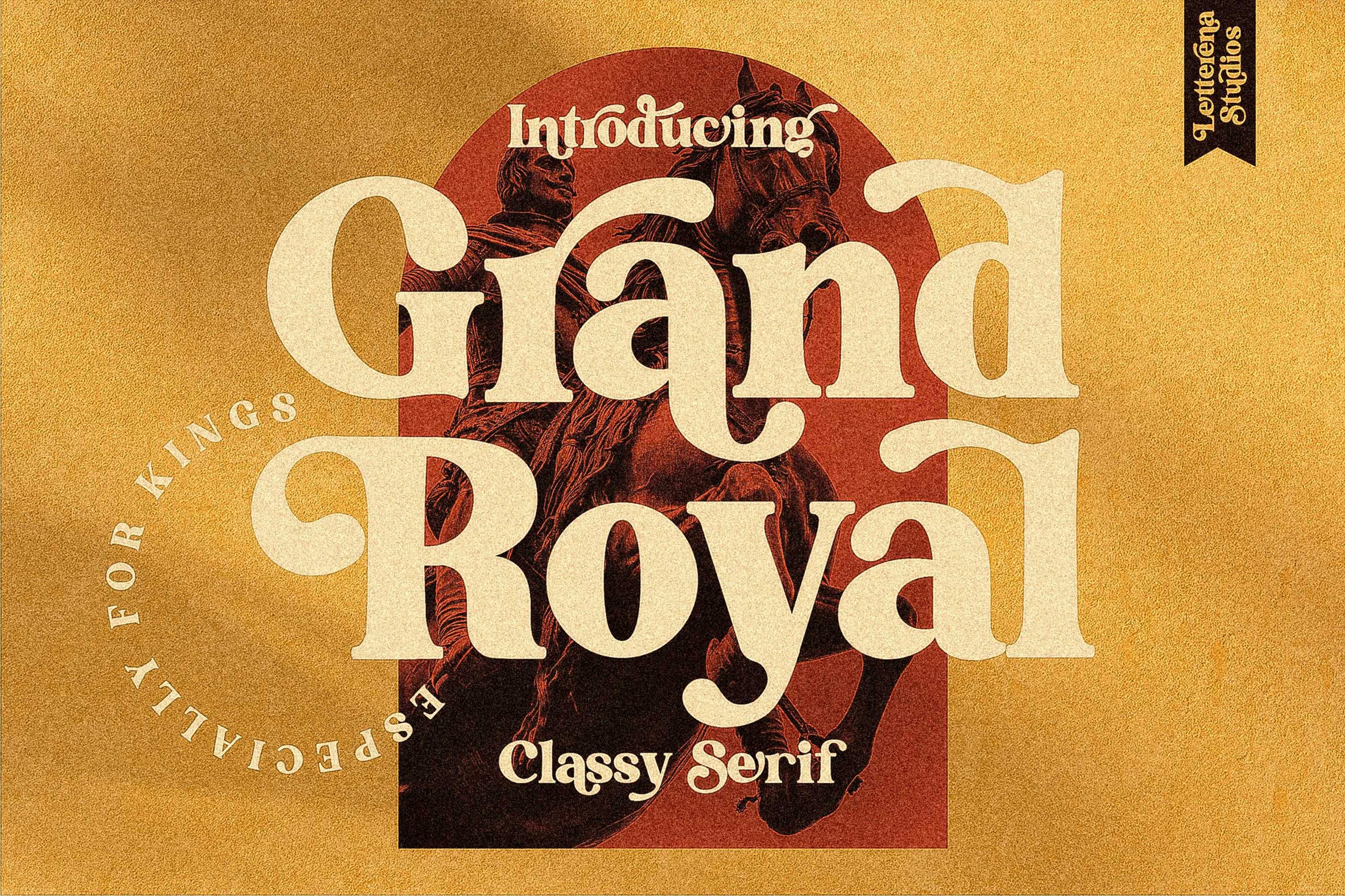 优雅现代海报社交媒体请柬设计衬线英文字体素材 Grand Royal Serif Font LS_img_2