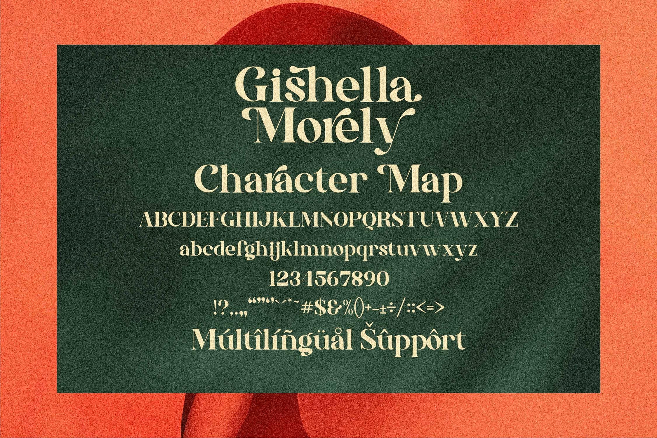 时尚大胆海报贺卡标题设计衬线字体素材  Gishella Morely Serif Font LS_img_2