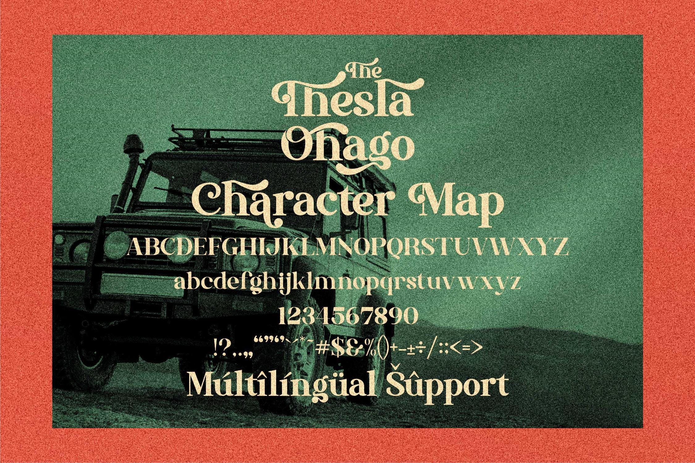 现代优雅海报品牌商标设计衬线英文字体素材 The Thesla Ohago Serif LS_img_2