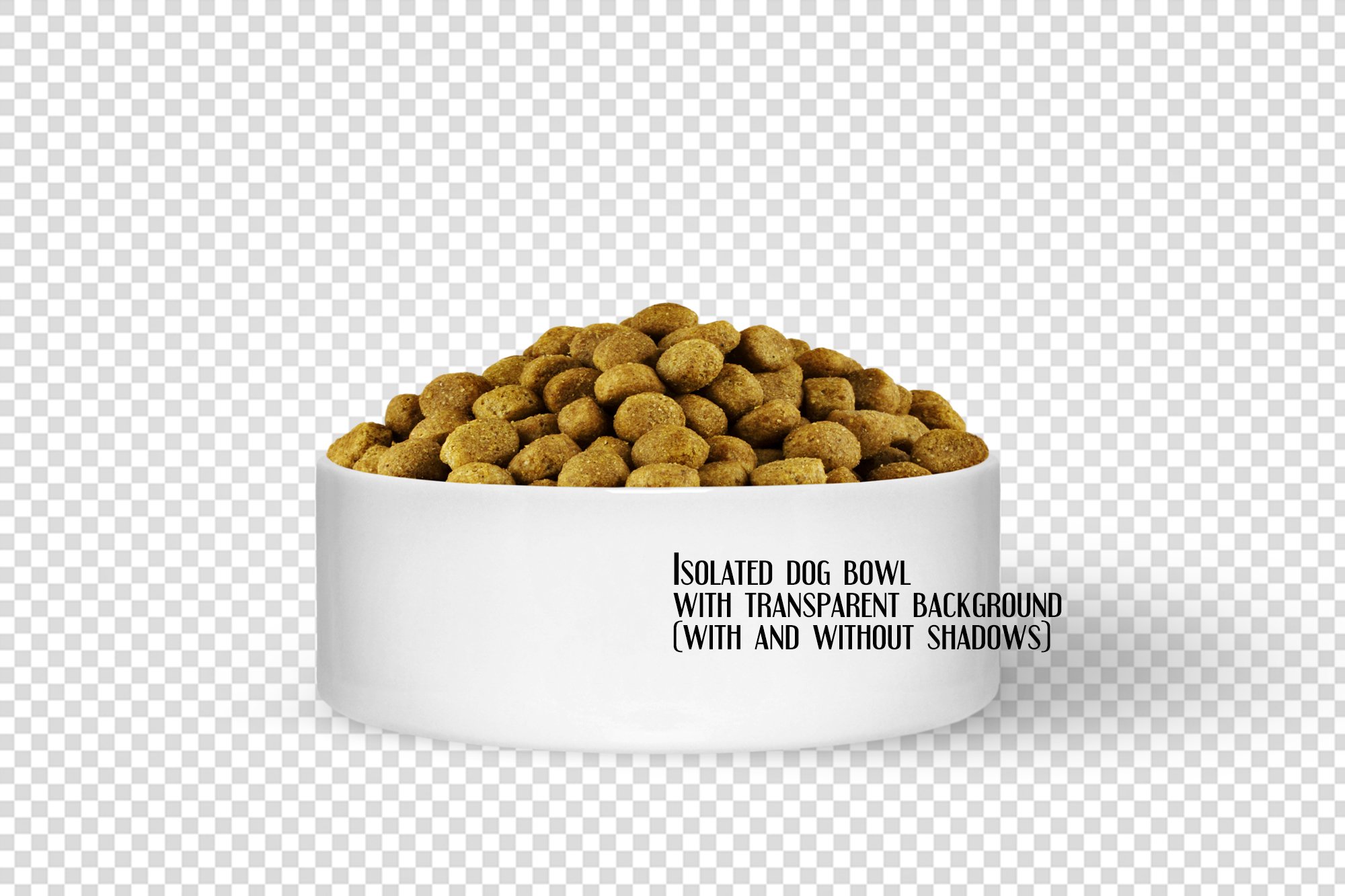 动物食品狗碗设计贴图样机 Dog Bowl Mockup_img_2