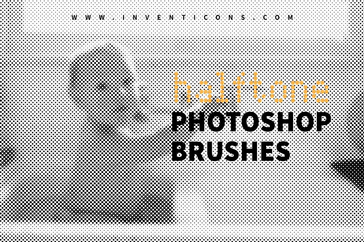 60款半色调颗粒艺术绘画PS笔刷设计素材 60 Halftone Photoshop Brushes_img_2