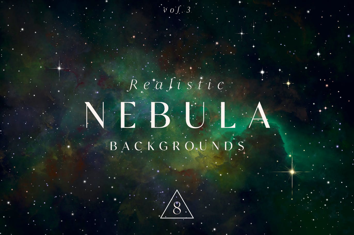 8个高清逼真宇宙太空星系星云背景图片素材 Realistic Nebula Backgrounds 3_img_2