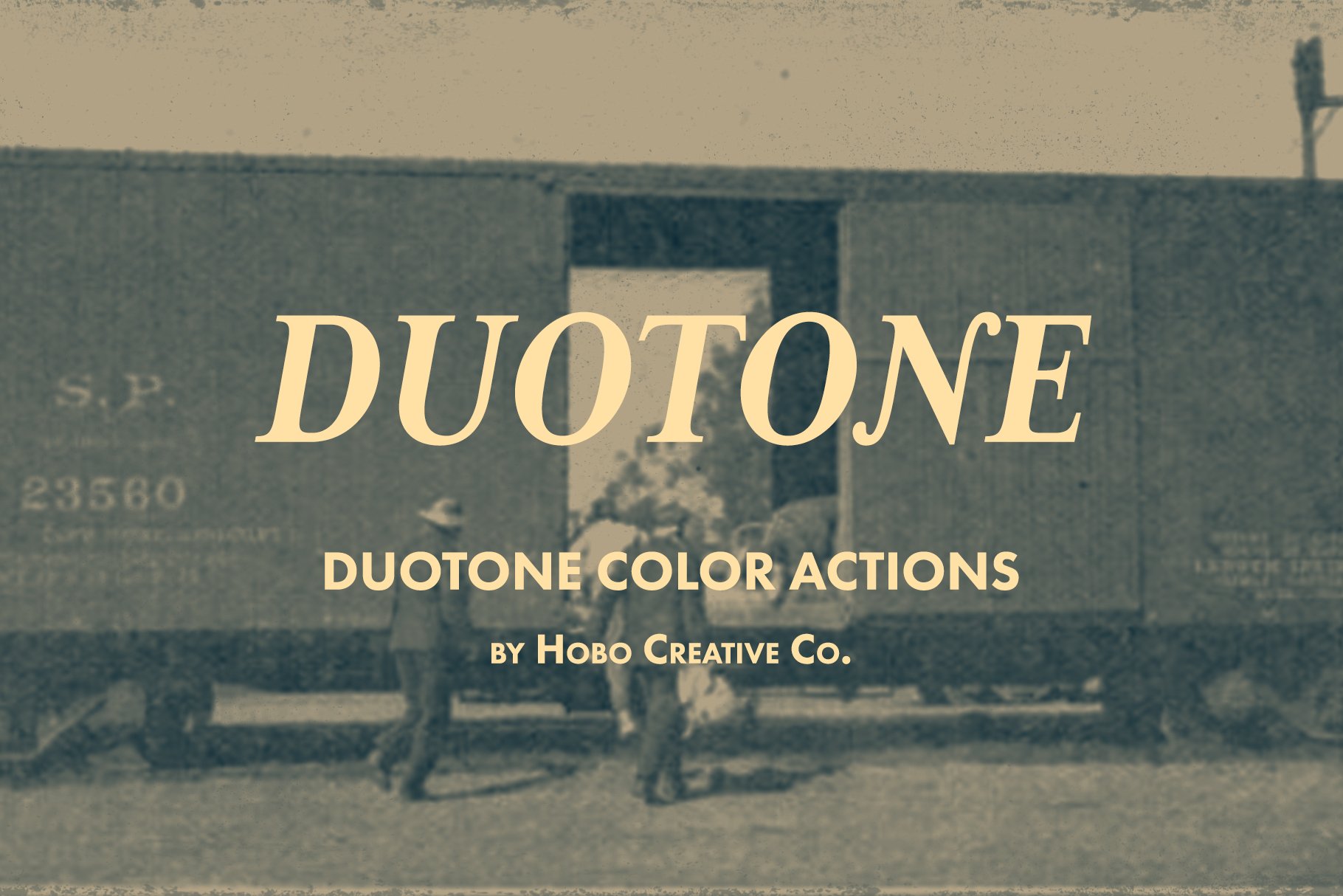 潮流复古做旧双色调照片处理特效PS动作模板 Duotone Color Actions_img_2