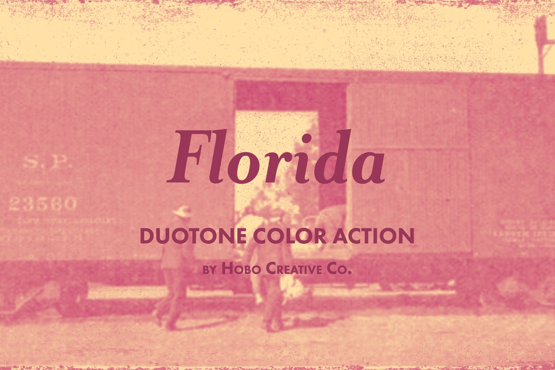 潮流复古做旧双色调照片处理特效PS动作模板 Duotone Color Actions_img_2