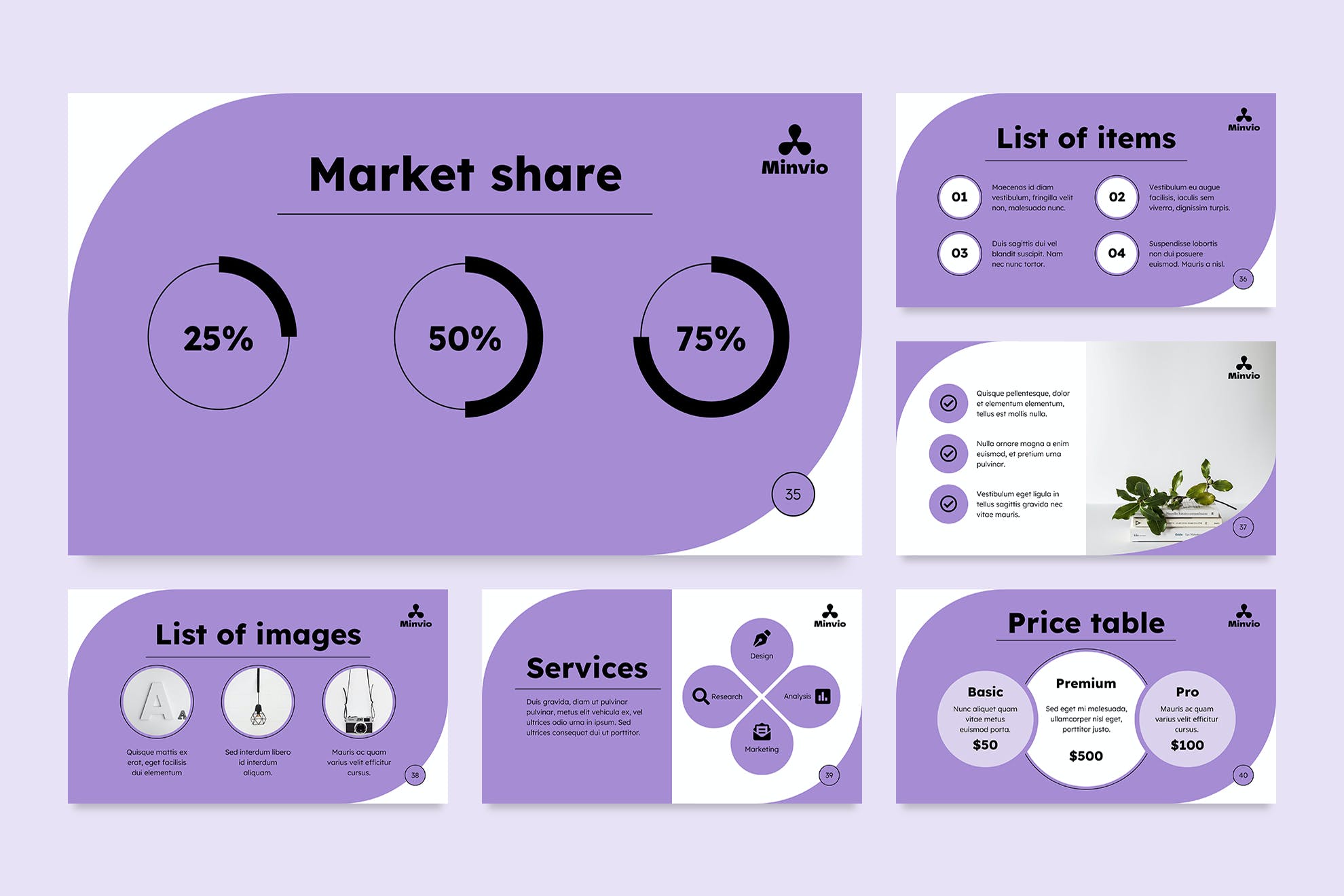 精美紫色系作品集演示文稿设计ppt模板 Portfolio PowerPoint Presentation Template_img_2