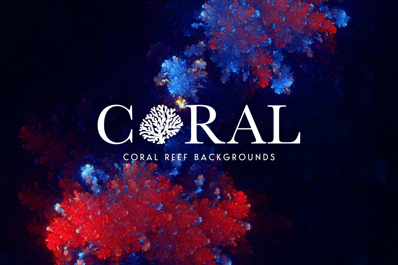 10款炫彩高清珊瑚纹理海报设计PNG透明背景图片素材 Coral Reef Backgrounds_img_2