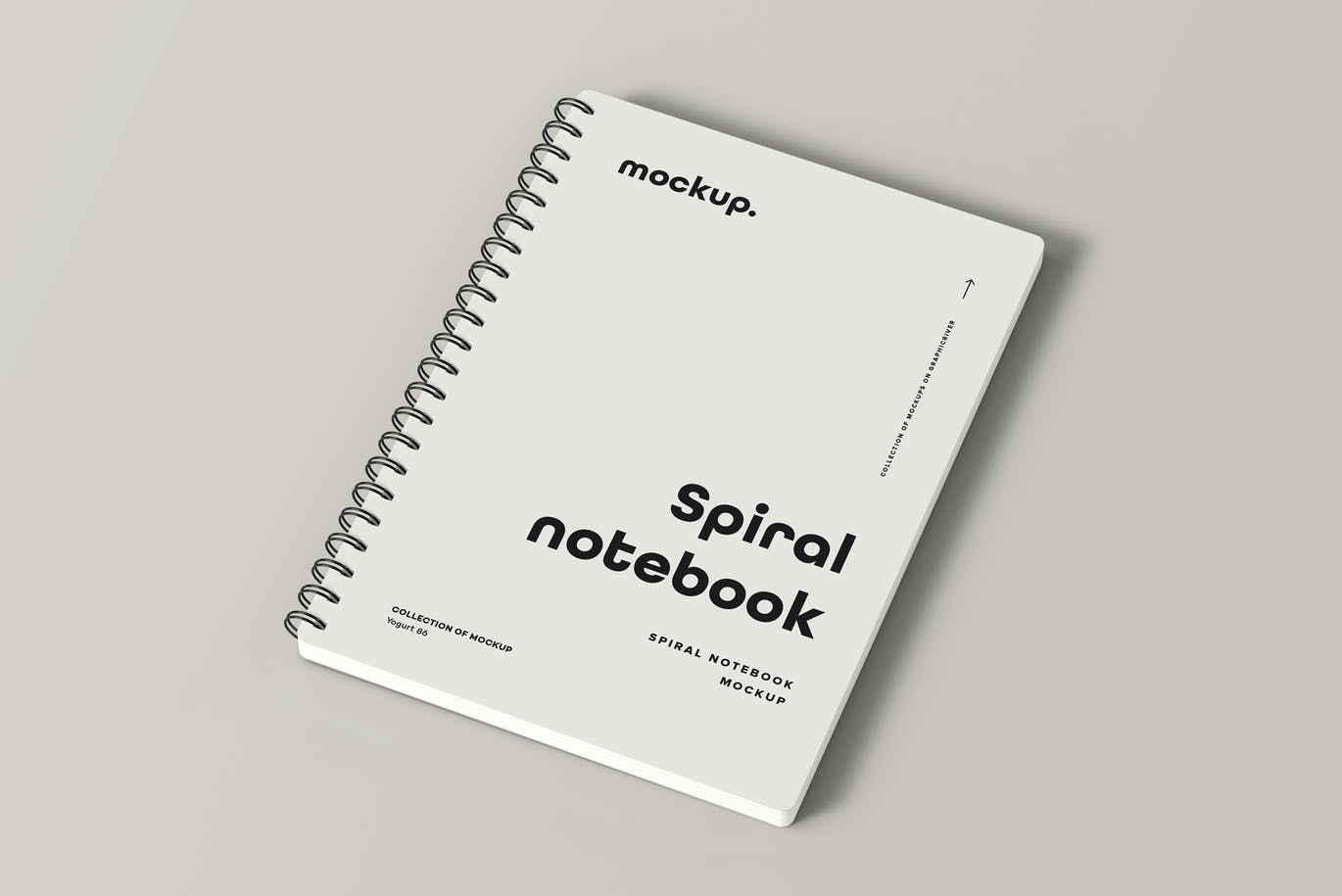 8个逼真螺旋笔记本设计贴图样机PSD模板素材 Spiral Notebook Mock-up_img_2