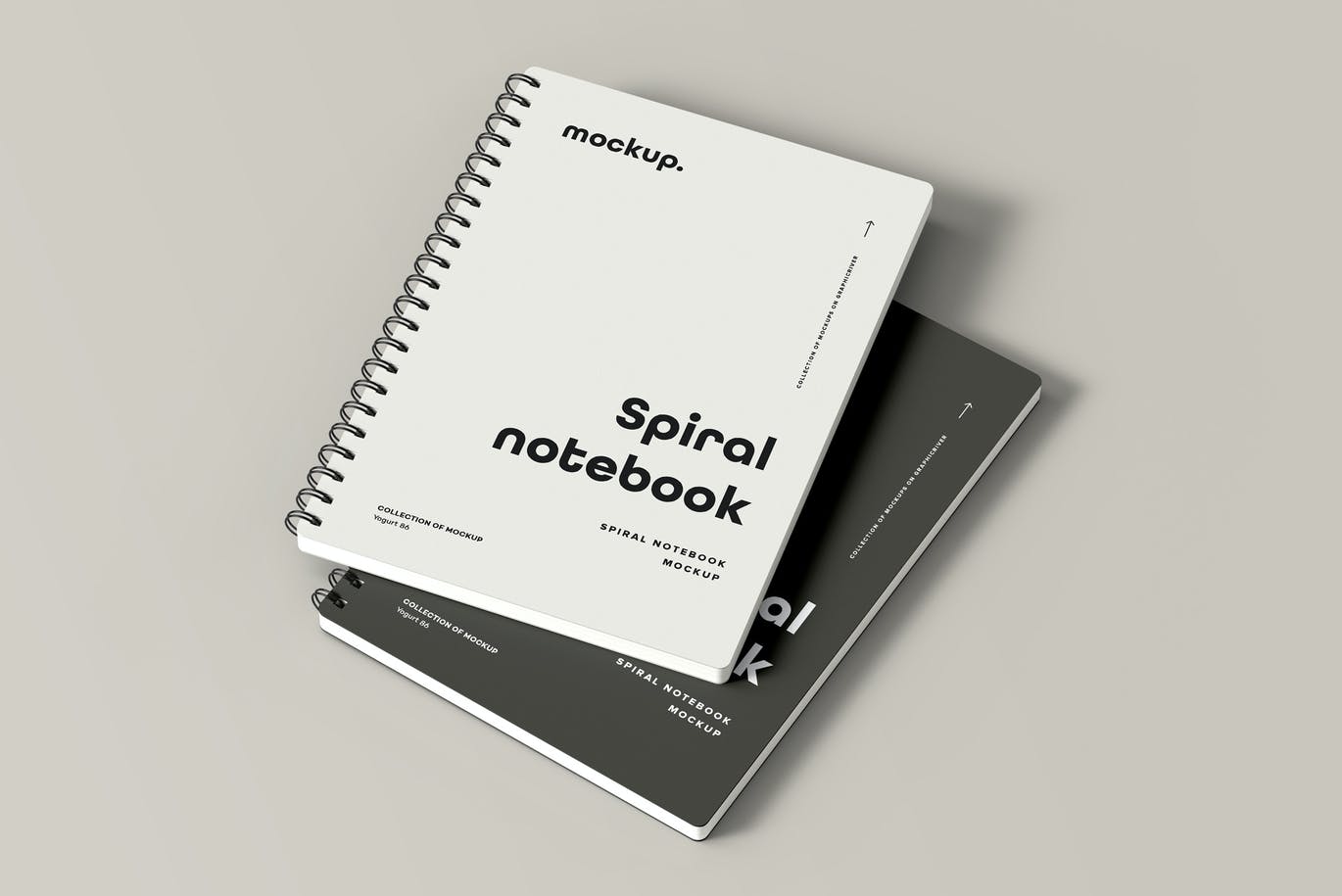 8个逼真螺旋笔记本设计贴图样机PSD模板素材 Spiral Notebook Mock-up_img_2