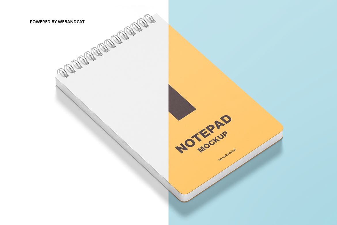 螺旋铁环笔记本设计贴图样机模板 Sketchbook Notepad Mockup_img_2