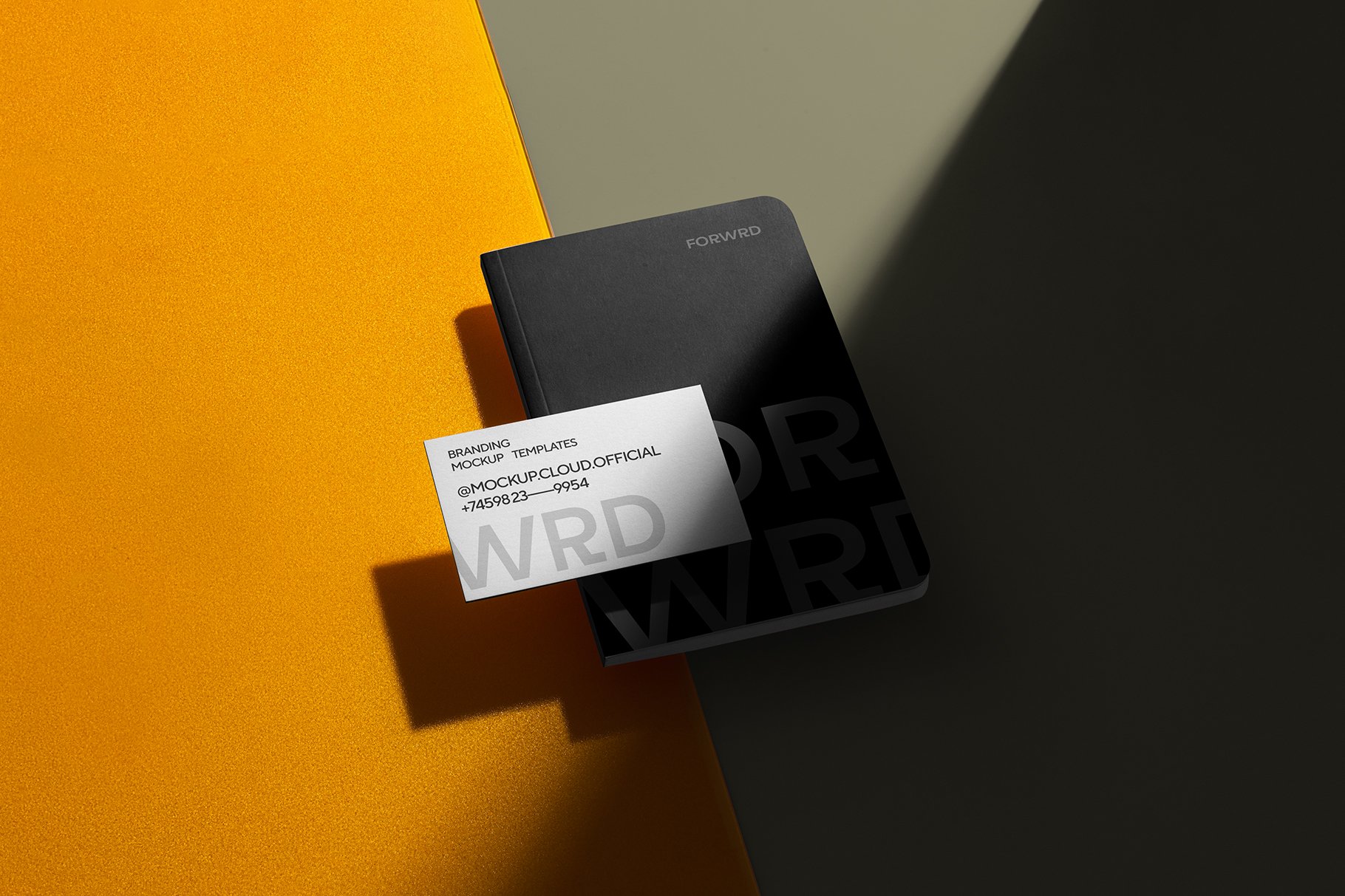 18款光影A4信纸名片文具VI品牌设计展示Ps贴图样机 Forwrd Branding Mockup Kit_img_2