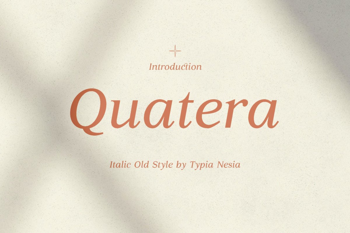 优雅杂志品牌徽标logo设计手写英文字体素材 Quatera Italic - Elegant Classy Serif Italic_img_2