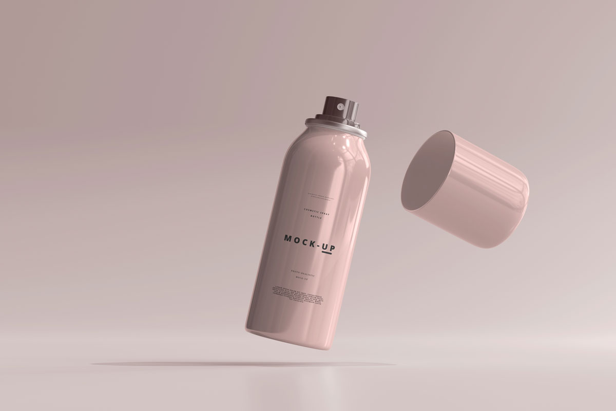 9款时尚喷雾瓶外观设计PS贴图样机模板 Spray Bottle Mockup_img_2