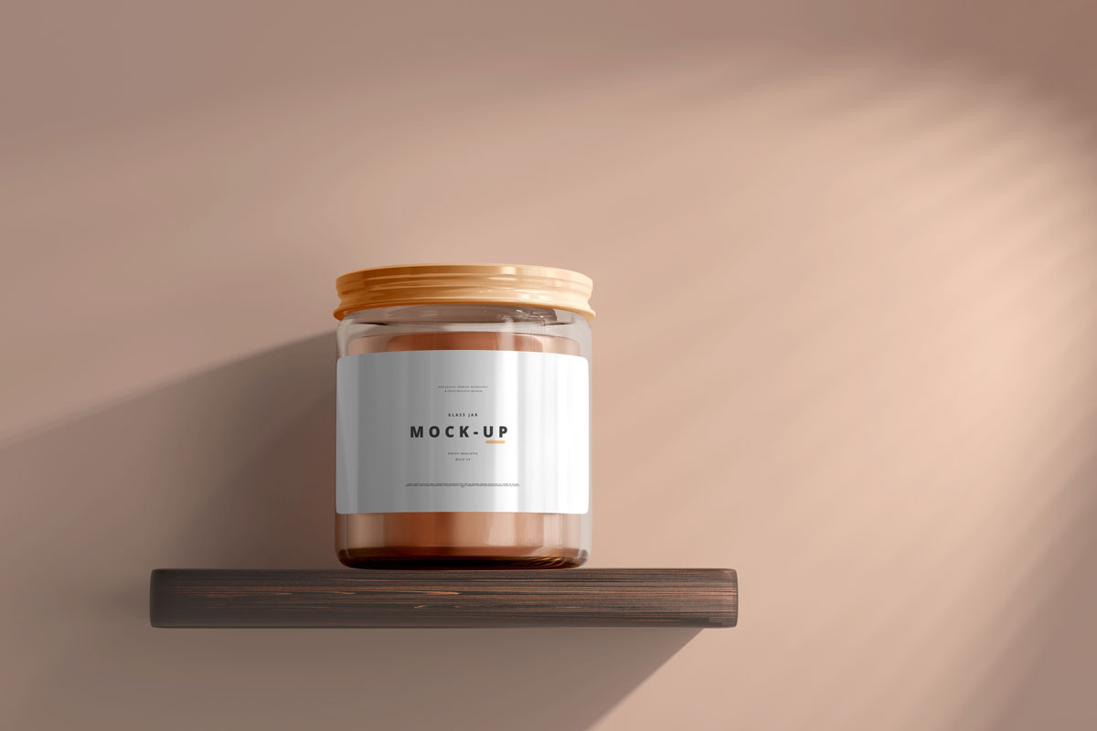 9款时尚化妆品玻璃罐设计贴图样机模板 Glass Cosmetic Jar Mockup_img_2