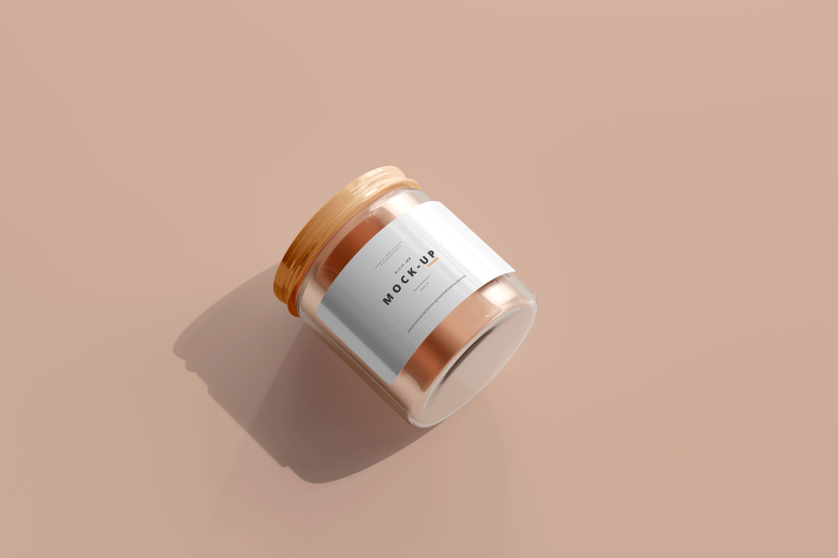 9款时尚化妆品玻璃罐设计贴图样机模板 Glass Cosmetic Jar Mockup_img_2