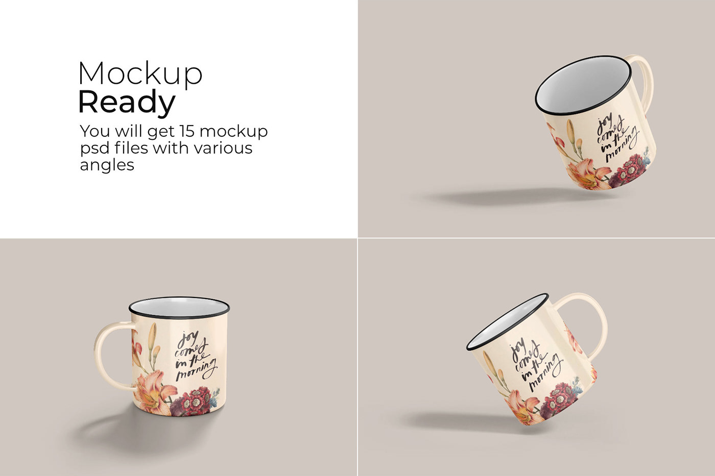 15个时尚搪瓷杯Logo展示贴图样机模板 Enamel Mug Mockup_img_2