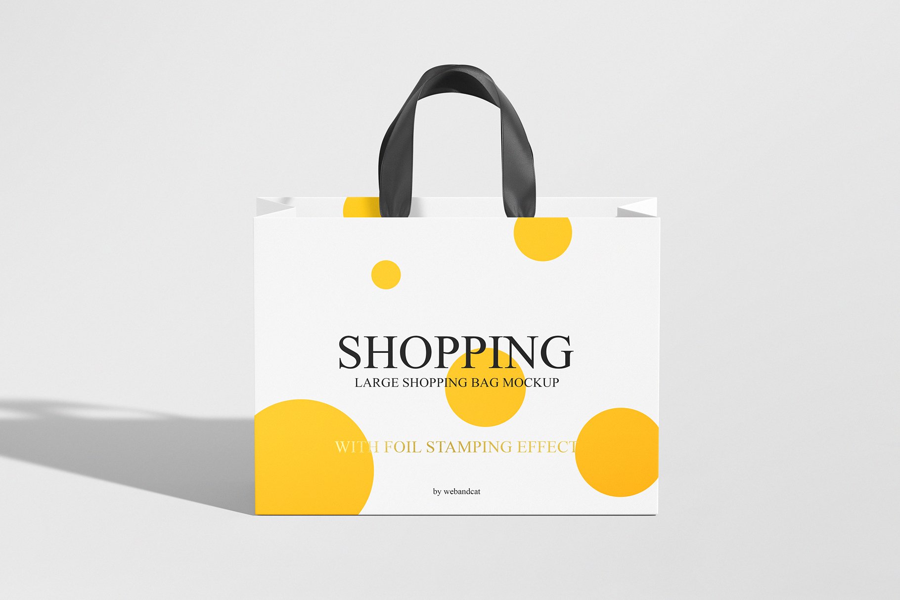 8个高品质购物手提纸袋设计贴图样机模板 Large Shopping Bag Mockup_img_2