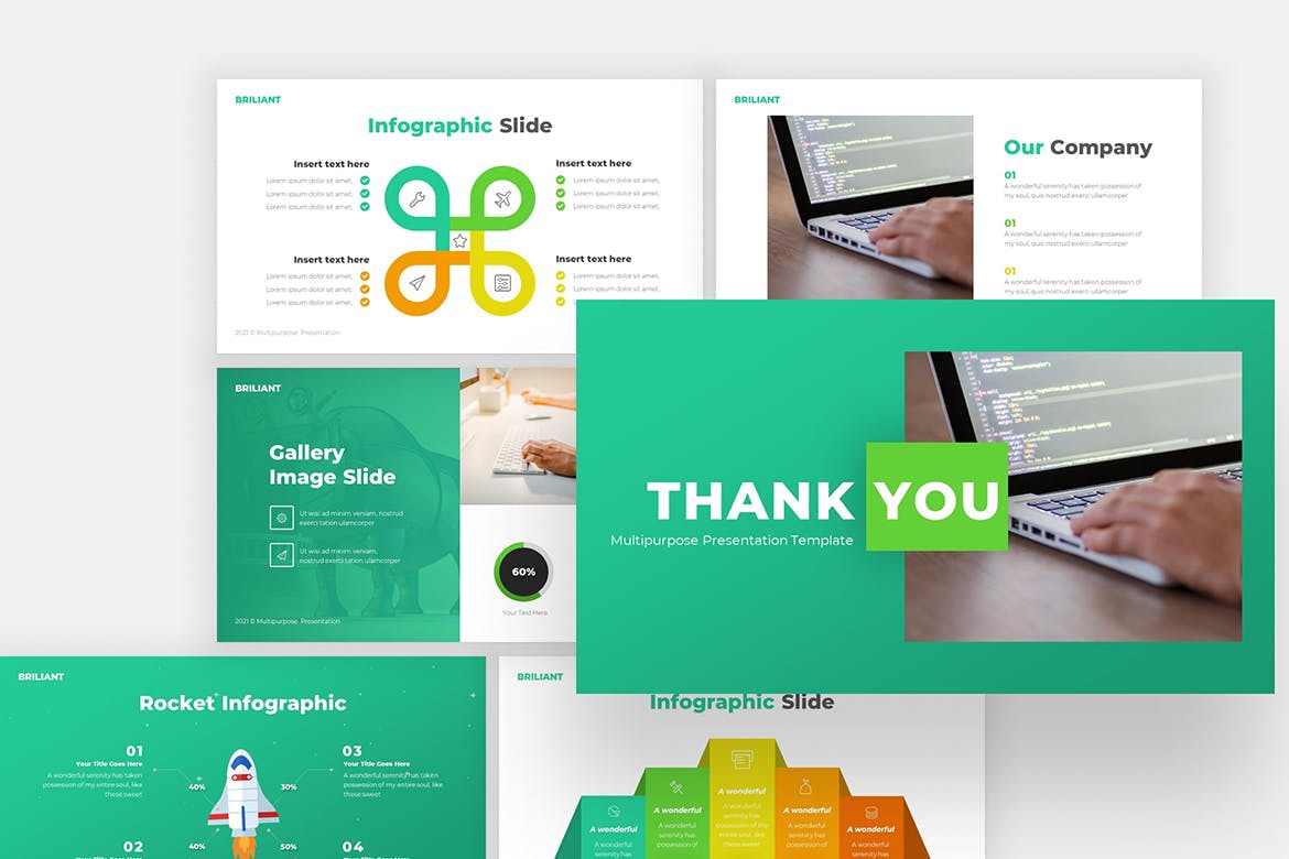 简约出色多用途企业宣传介绍图文排版演示文稿设计模板 Briliant Multipurpose Powerpoint Template_img_2