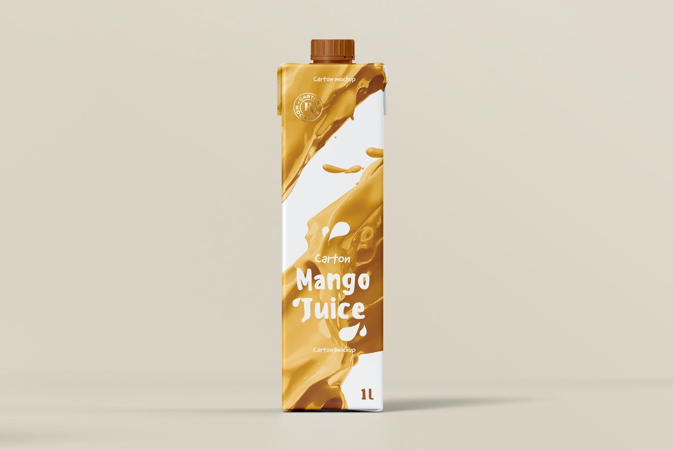 6款逼真果汁饮料纸箱外观设计贴图样机模板 Juice Carton Mock-up 2_img_2