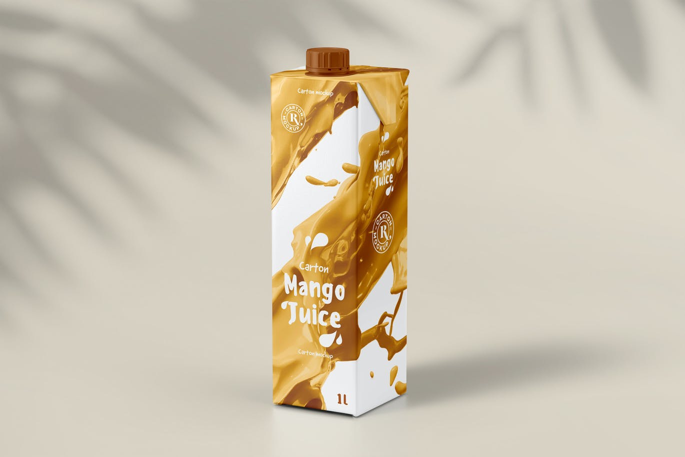 6款逼真果汁饮料纸箱外观设计贴图样机模板 Juice Carton Mock-up 2_img_2