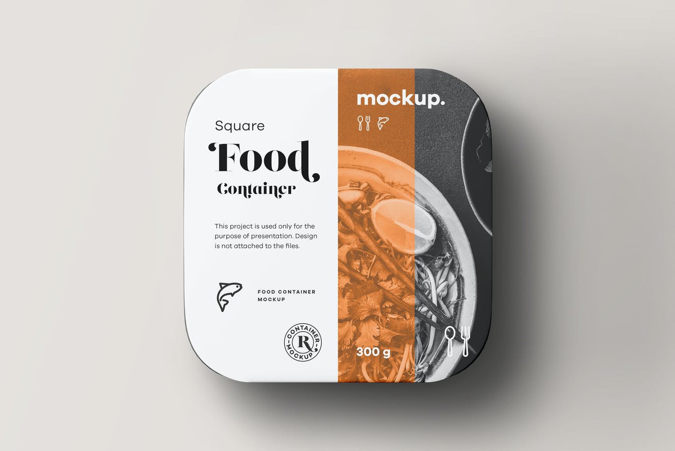 8款时尚方形食品水果外卖保鲜盒设计贴图样机模板 Square Food Container Mock-up_img_2