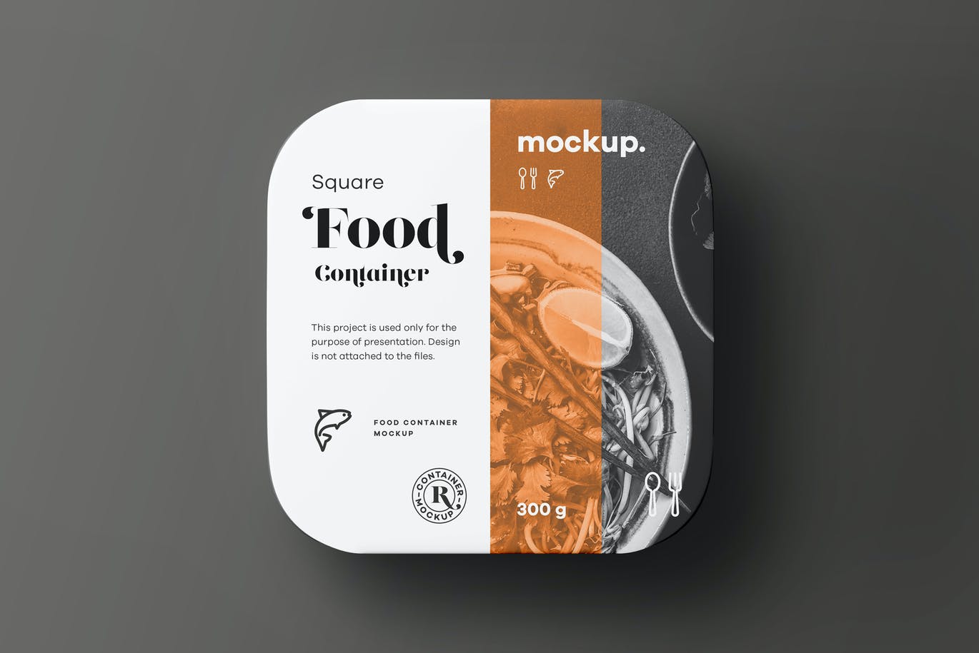 8款时尚方形食品水果外卖保鲜盒设计贴图样机模板 Square Food Container Mock-up_img_2