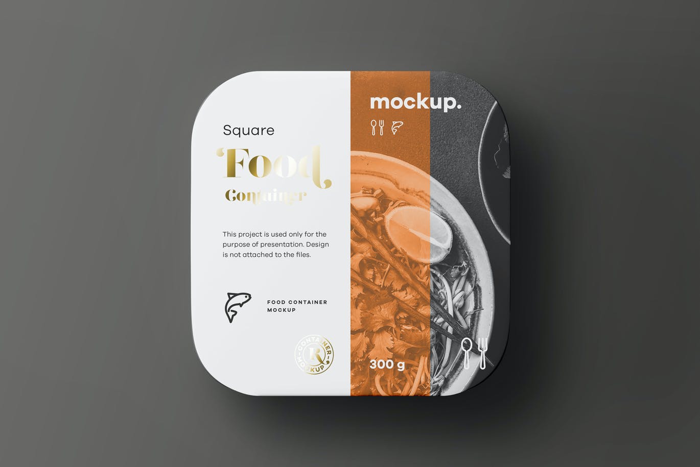 8款时尚方形食品水果外卖保鲜盒设计贴图样机模板 Square Food Container Mock-up_img_2