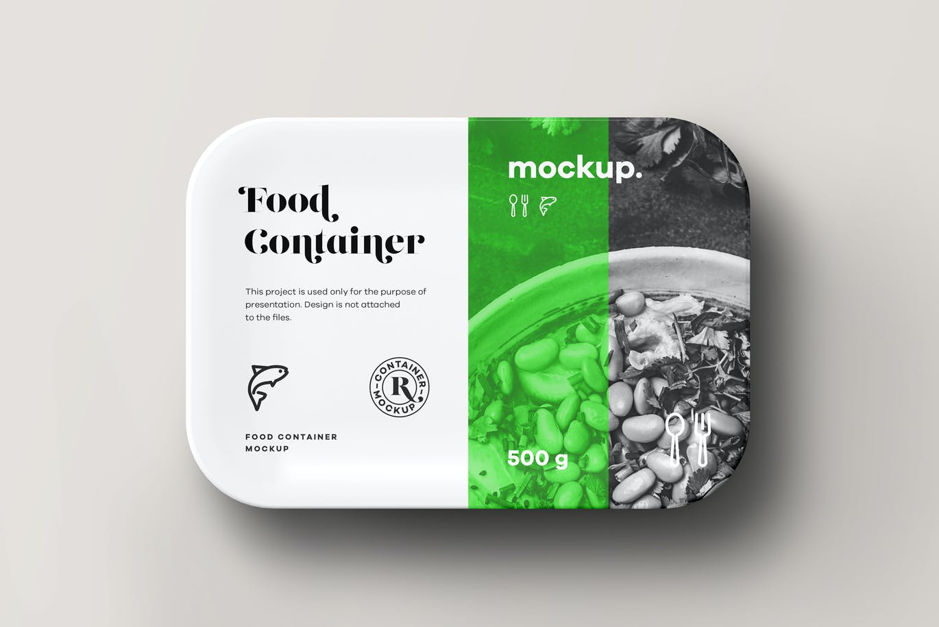 7款逼真食品水果外卖包装盒设计贴图样机模板 Food Container Mock-up_img_2